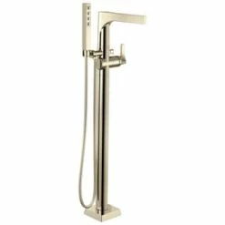 Outlet 🎁 Delta Faucet Zura® Single Lever Handle Floor Mount Filler in Polished Nickel Trim Only 💯