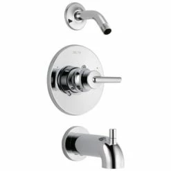 Deals ⌛ Delta Faucet Trinsic® Monitor 14 Series Single Function Pressure Balanced Tub and Shower Trim - Less Shower Head in Polished Chrome 😉