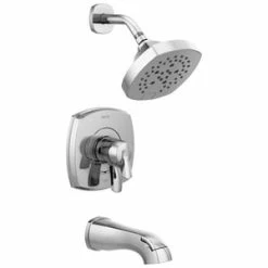 Best Pirce 👍 Delta Faucet Stryke® Two Handle Multi Function Bathtub & Shower Faucet in Polished Chrome (Trim Only) 😍