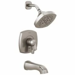 Outlet 👏 Delta Faucet Stryke® Two Handle Multi Function Bathtub & Shower Faucet in Brilliance® Stainless (Trim Only) ❤️