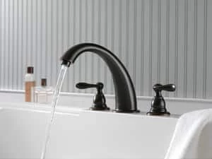 Deals 🥰 Delta Faucet Windemere® Two Handle Roman Tub Faucet in Oil Rubbed Bronze Trim Only 👏 - Image 3