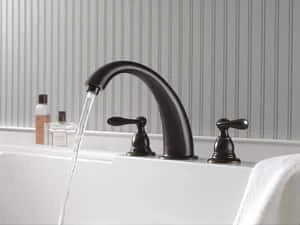 Deals 🥰 Delta Faucet Windemere® Two Handle Roman Tub Faucet in Oil Rubbed Bronze Trim Only 👏 - Image 4