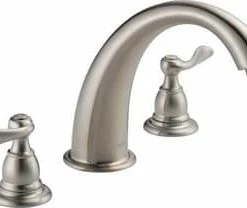 Flash Sale 👍 Delta Faucet Windemere® Two Handle Roman Tub Faucet in Brilliance Stainless Trim Only ✨