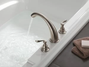 Flash Sale 👍 Delta Faucet Windemere® Two Handle Roman Tub Faucet in Brilliance Stainless Trim Only ✨ - Image 3
