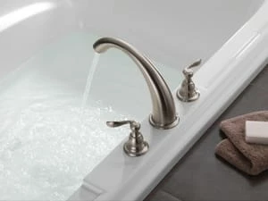 Flash Sale 👍 Delta Faucet Windemere® Two Handle Roman Tub Faucet in Brilliance Stainless Trim Only ✨ - Image 4