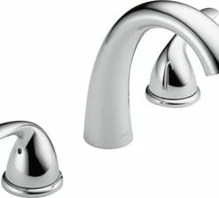 Deals 🥰 Delta Faucet Classic Two Handle Roman Tub Faucet in Polished Chrome Trim Only 🛒