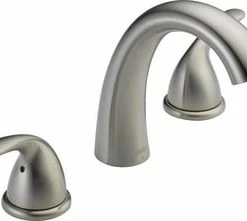 Best Pirce 🧨 Delta Faucet Classic Two Handle Roman Tub Faucet in Stainless Trim Only 🥰