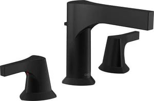 Brand new 🤩 Delta Faucet Zura® Two Handle Widespread Bathroom Sink Faucet in Matte Black Lever Handle 🧨
