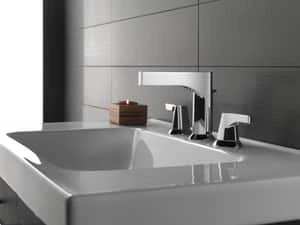 Brand new 🤩 Delta Faucet Zura® Two Handle Widespread Bathroom Sink Faucet in Matte Black Lever Handle 🧨 - Image 2