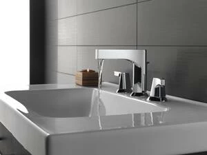 Brand new 🤩 Delta Faucet Zura® Two Handle Widespread Bathroom Sink Faucet in Matte Black Lever Handle 🧨 - Image 3