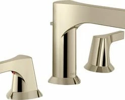 Budget ✔️ Delta Faucet Zura® Two Handle Widespread Bathroom Sink Faucet in Polished Nickel 🧨