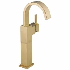 Flash Sale ⭐ Delta Faucet Vero® Single Handle Vessel Filler Bathroom Sink Faucet in Brilliance® Champagne Bronze 😍