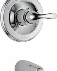 New 🔥 Delta Faucet Classic Single Handle Bathtub & Shower Faucet in Chrome Trim Only ✨