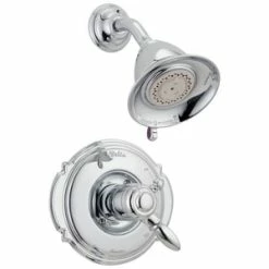 Flash Sale 😀 Delta Faucet Victorian® 2.5 gpm Shower Trim Kit with Single Lever Handle and 2-Function Showerhead in Polished Chrome (Trim Only) 🎉