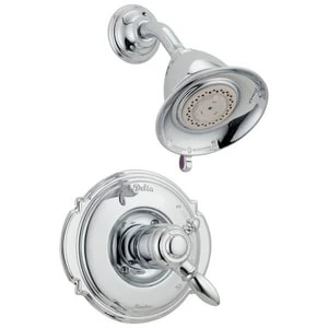 Flash Sale 😀 Delta Faucet Victorian® 2.5 gpm Shower Trim Kit with Single Lever Handle and 2-Function Showerhead in Polished Chrome (Trim Only) 🎉