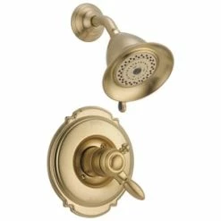 Wholesale 🎁 Delta Faucet Victorian® 2.5 gpm Shower Trim Kit with Single Lever Handle and 2-Function Showerhead in Champagne Bronze (Trim Only) 😍