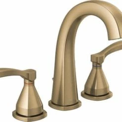 Cheap 🔥 Delta Faucet Stryke® Two Handle Widespread Bathroom Sink Faucet in Champagne Bronze 🤩