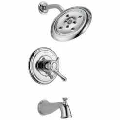 Coupon 👏 Delta Faucet Cassidy™ Two Handle Single Function Bathtub & Shower Faucet in Polished Chrome (Trim Only) 🛒