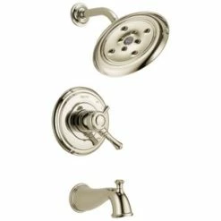 Coupon 😍 Delta Faucet Cassidy™ Two Handle Single Function Bathtub & Shower Faucet in Brilliance® Polished Nickel (Trim Only) ⌛