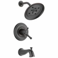 Promo 🛒 Delta Faucet Cassidy™ Two Handle Single Function Bathtub & Shower Faucet in Venetian Bronze (Trim Only) ❤️