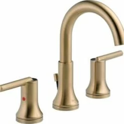 Best deal 😀 Delta Faucet Trinsic® Two Handle Widespread Bathroom Sink Faucet with Metal Drain Assembly in Champagne Bronze 😉