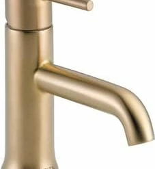 Wholesale ❤️ Delta Faucet Trinsic® Single Handle Monoblock Bathroom Sink Faucet with Metal Pop-Up Drain Assembly in Brilliance Champagne Bronze ⌛