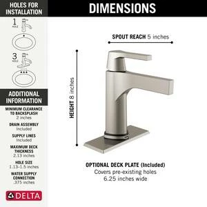 Cheap 😍 Delta Faucet Zura® Single Handle Monoblock Bathroom Sink Faucet in Brilliance Stainless 😀 - Image 5