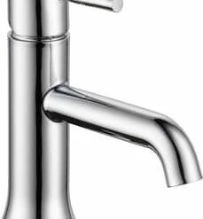 Discount 🌟 Delta Faucet Trinsic® Single Handle Monoblock Bathroom Sink Faucet with Pop-Up Drain Assembly in Polished Chrome 🛒