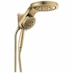 Cheapest ⭐ Delta Faucet HydroRain® Multi H2Okinetic PowerDrench,Full Body,Massaging,Shampoo Rinsing and Pause Showerhead in Champagne Bronze 💯