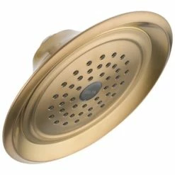 Cheap ⭐ Delta Faucet Universal Showering Single Function Full Showerhead in Brilliance® Champagne Bronze 🥰