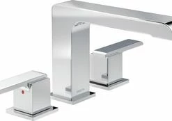 Wholesale 👍 Delta Faucet Ara® Two Handle Roman Tub Faucet in Polished Chrome Trim Only ✨