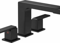 Brand new 🔥 Delta Faucet Ara® Two Handle Roman Tub Faucet in Matte Black (Trim Only) 👍
