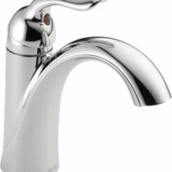 Outlet 😀 Delta Faucet Lahara® Single Handle Centerset Bathroom Sink Faucet with Pop-Up Drain Assembly in Polished Chrome 🔔