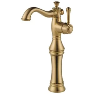Best Pirce 🤩 Delta Faucet Cassidy™ Single Handle Vessel Filler Bathroom Sink Faucet in Brilliance® Champagne Bronze 😍