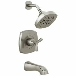 Budget 🤩 Delta Faucet Stryke® Single Handle Multi Function Bathtub & Shower Faucet in Brilliance® Stainless (Trim Only) 🎁