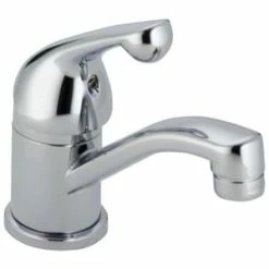 Promo 🤩 Delta Faucet Classic Single Handle Monoblock Bathroom Sink Faucet in Chrome 👍