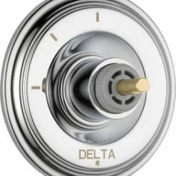 Cheapest ✔️ Delta Faucet Cassidy™ Three Function Diverter Valve Trim Less Rough-In Valve and Handles in Polished Chrome - Two Independent Positions, One Shared Position 🧨