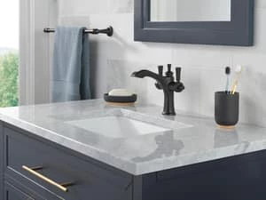 Deals 🎁 Delta Faucet Dorval™ Two Handle Monoblock Bathroom Sink Faucet in Matte Black 🤩 - Image 4