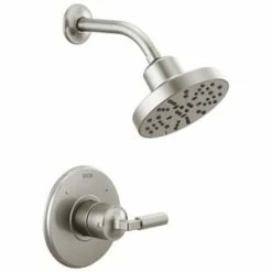 Outlet 🥰 Delta Faucet Bowery™ Single Handle Multi Function Shower Faucet in Brilliance® Stainless (Trim Only) 🌟