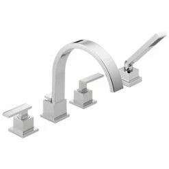 Buy 🤩 Delta Faucet Vero® Two Handle Roman Tub Faucet in Polished Chrome Trim Only 🌟