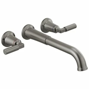 Wholesale 🥰 Delta Faucet Bowery™ Two Handle Wall Mount Tub Filler in Black Stainless ❤️