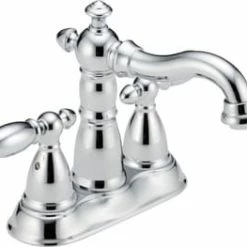 Outlet ✔️ Delta Faucet Victorian® Two Handle Centerset Bathroom Sink Faucet in Polished Chrome ✨