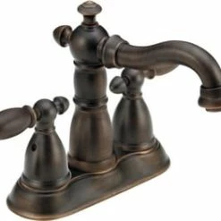 Outlet ❤️ Delta Faucet Victorian® Two Handle Centerset Bathroom Sink Faucet in Venetian Bronze 💯