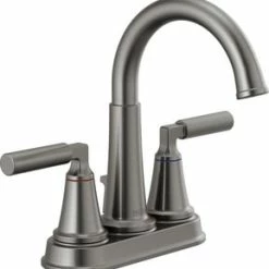 Discount 🔥 Delta Faucet Bowery™ Two Handle Centerset Bathroom Sink Faucet with Metal Pop-Up Drain 🤩