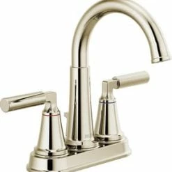 Brand new 🎁 Delta Faucet Bowery™ Two Handle Centerset Bathroom Sink Faucet with Metal Pop-Up Drain in Polished Nickel ✔️
