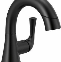 Best Pirce 😀 Delta Faucet Kayra™ Single Handle Monoblock Bathroom Sink Faucet in Matte Black 👏