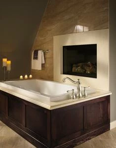 Deals 💯 Delta Faucet Cassidy™ Two Handle Roman Tub Faucet Trim less handles in Polished Nickel 🎁 - Image 6