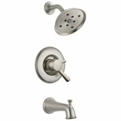 Flash Sale 🎉 Delta Faucet Linden™ Two Handle Single Function Bathtub & Shower Faucet in Brilliance® Stainless (Trim Only) 🎁