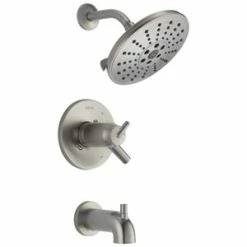 Outlet 🤩 Delta Faucet Trinsic® Single Handle Multi Function Bathtub & Shower Faucet in Brilliance® Stainless (Trim Only) 👍