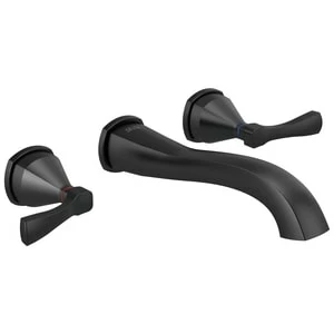 Wholesale 🌟 Delta Faucet Stryke® Two Handle Widespread Bathroom Sink Faucet in Matte Black ❤️
